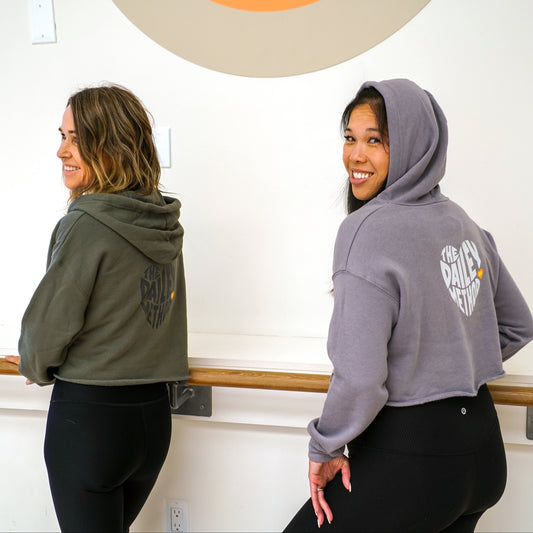 Gray Crop Hoodie