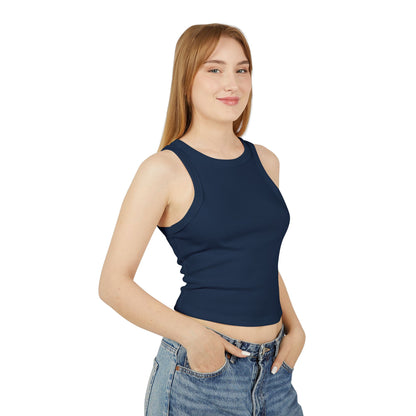 Navy/Gray The Dailey Method Women’s Micro Rib Racer Tank Top - Stylish Workout Essential