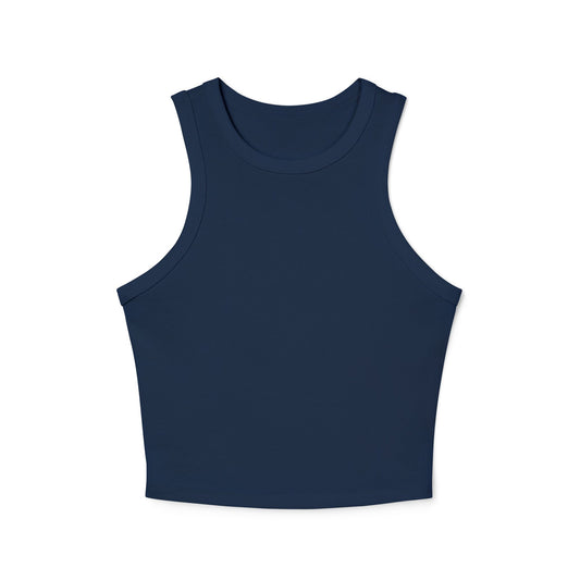 Navy/Gray The Dailey Method Women’s Micro Rib Racer Tank Top - Stylish Workout Essential